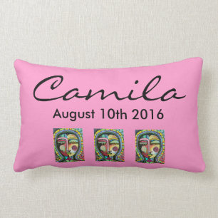 Rectangle Coussin - souvenir de Quinceanera avec le nom et