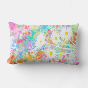 Rectangle Coussin Splatter Daisy