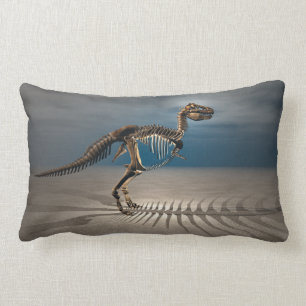 Rectangle Coussin squelettique de dinosaure de rex de T.