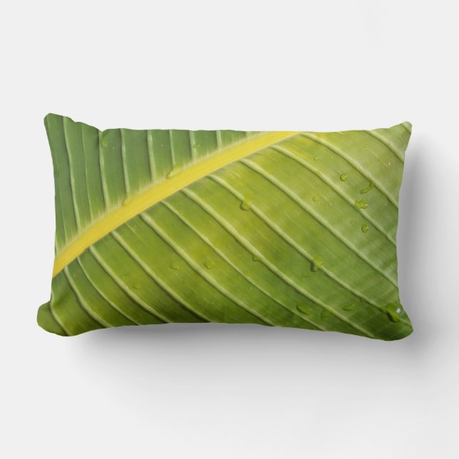 Rectangle Coussin tropical géant de feuille (Recto)
