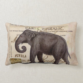 Rectangle Coussin vintage d'éléphant chic