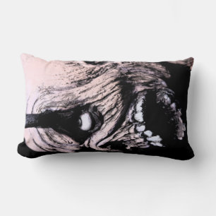 Rectangle Crâne d'horreur M'embrasser Coussin hurler