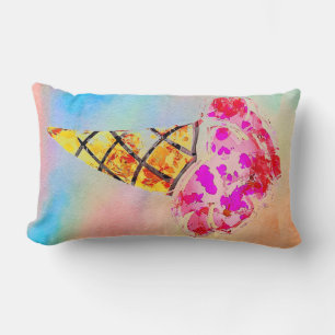 Rectangle Crème de glace Cone Lumbar Coussin