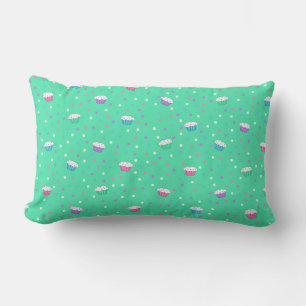 Rectangle Cute Cupcake et Coussin Confetti