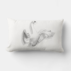 Rectangle Cygne blanc - coussin