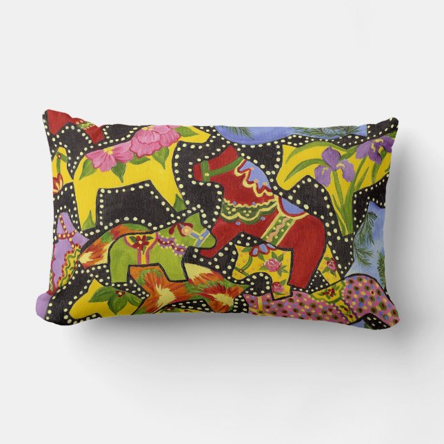 Rectangle Dancing Dala American MoJo Coussin (Recto)