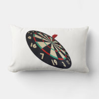 Dart Sur Le Bouclier Cible, Coussin Blanc Lumbar.