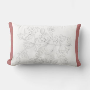 Rectangle Dessin Mughal sur un Coussin Lombaire