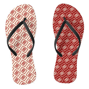 Rectangle Double Happiness Klassische chinesische Flip Flops