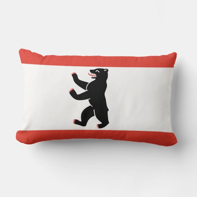 Rectangle Drapeau de Berlin Lumbar Coussin (Recto)