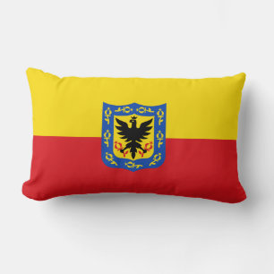 Rectangle Drapeau de Bogota, Colombie Lumbar Coussin