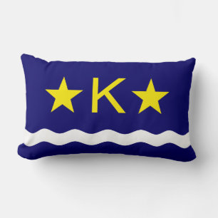 Rectangle Drapeau de Kinshasa, Congo Lumbar Coussin