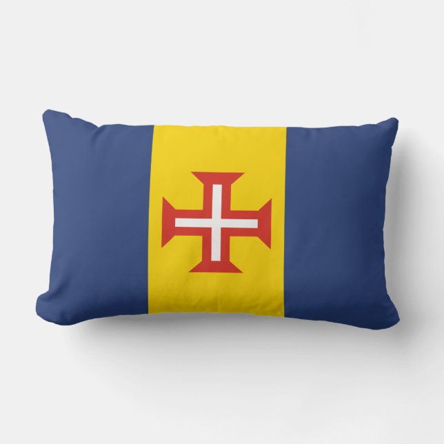 Rectangle Drapeau de Madère, Portugal Accent Coussin (Recto)