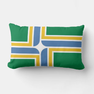 Rectangle Drapeau de Portland, Oregon Lumbar Coussin
