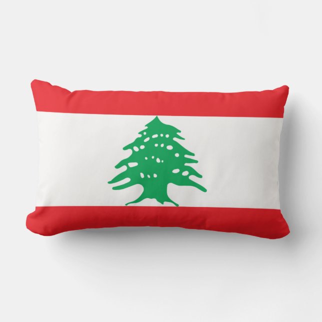 Rectangle Drapeau du coussin libanais (Recto)