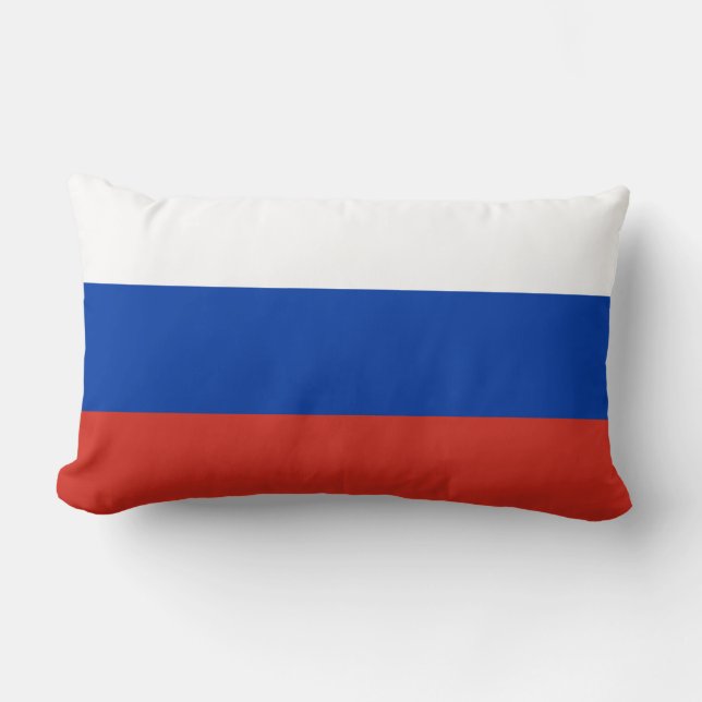 Rectangle Drapeau russe (Russie) Lumbar Coussin (Recto)