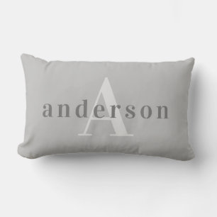 Rectangle Élégant Mame et Monogram Nursery Lumbar Coussin