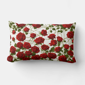 Rectangle Elégante Vigne Rose gothique Design Coussin sans c