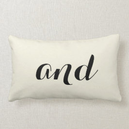 Rectangle "Et" le coussin avec rayé dégagent le blanc