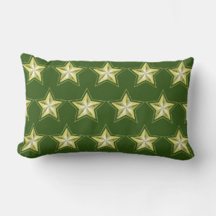 Rectangle Etoiles d'or sur Coussin Lumbar vert