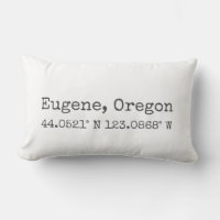 Eugene, Oregon Coordonnées Lumbar Coussin