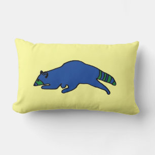Rectangle Exécution du coussin Raccoon