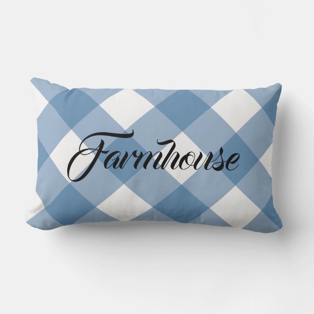 RECTANGLE FERME EN VICHY LUMBAR COUSSIN (Recto)