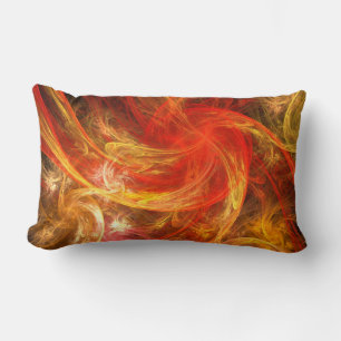 Rectangle Firestorm Nova Abstrait Art Lumbar Coussin