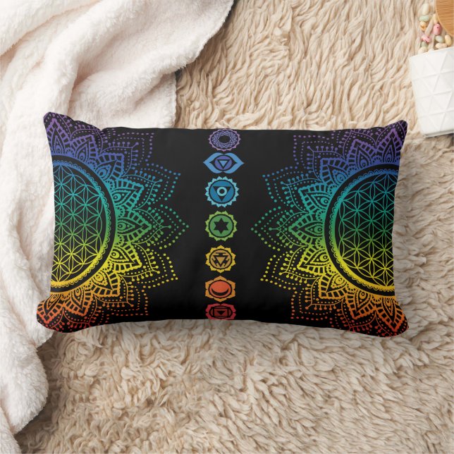 Rectangle Fleur de vie | Mandala | Coussin Chakra (Couverture)