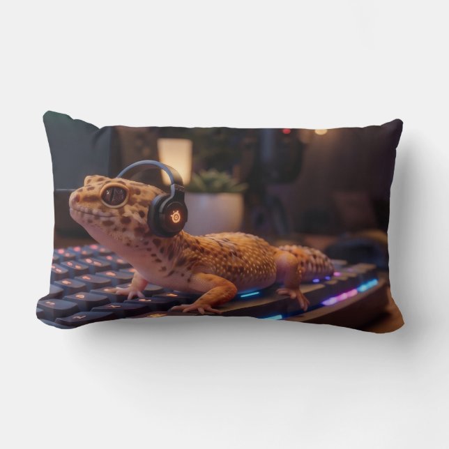 Rectangle GeckoDev // Coussin Lombaire pour Programmeur Cybe (Recto)