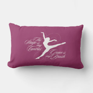 Rectangle Grace Is My Brush (Danse) Lumbar Coussin