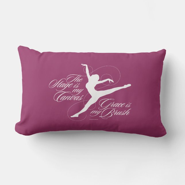 Rectangle Grace Is My Brush (Danse) Lumbar Coussin (Recto)