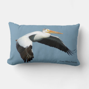 Rectangle Grand coussin lombaire blanc pélican