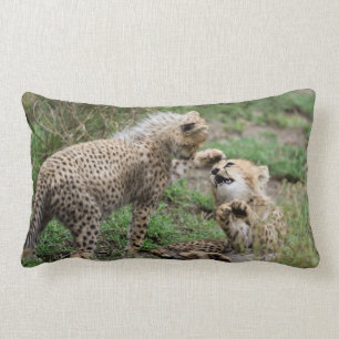 Rectangle Guépards jouant le coussin