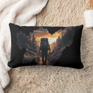Rectangle Hiker Adventure Lumbar Coussin - Nature Explorer