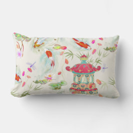 Rectangle Jardin japonais d'eau sur Coussin ivoirien