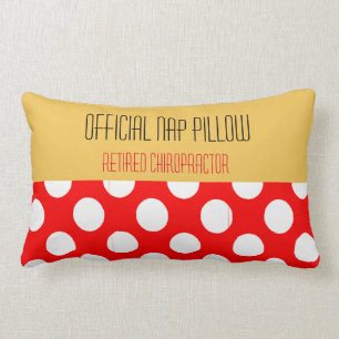 Rectangle Jaune rouge de coussin de chiroprakteur retiré pa