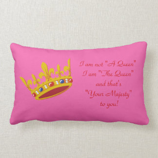 Rectangle Je suis "La Reine" Coussin - rose
