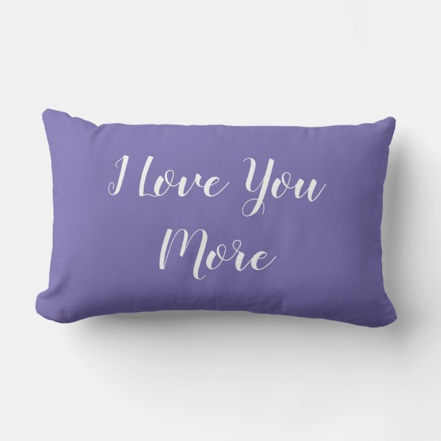 Rectangle Je T'Aime Plus Coussin Violet (Recto)