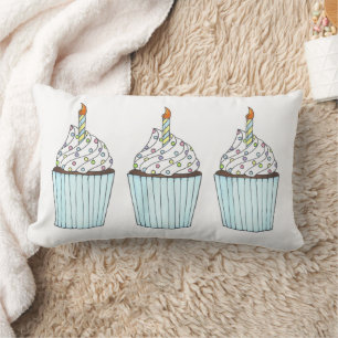 Rectangle Joyeux Coussin de gâteau d'anniversaire