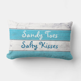 Rectangle La turquoise Sandy botte le coussin extérieur de