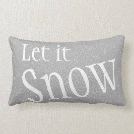 Rectangle Laissez lui neiger coussin