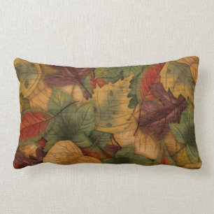 Rectangle L'automne quitte le MoJo Coussin Lumbar américain