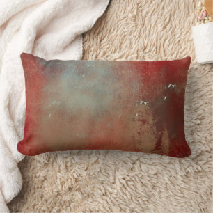 Rectangle Le beau rouge bleu d'or a peint le coussin