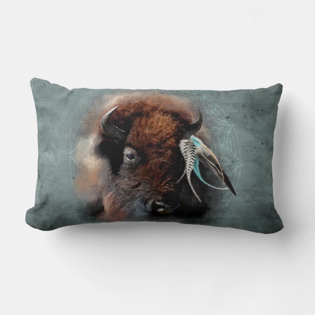 Rectangle Le bison - coussin (Recto)
