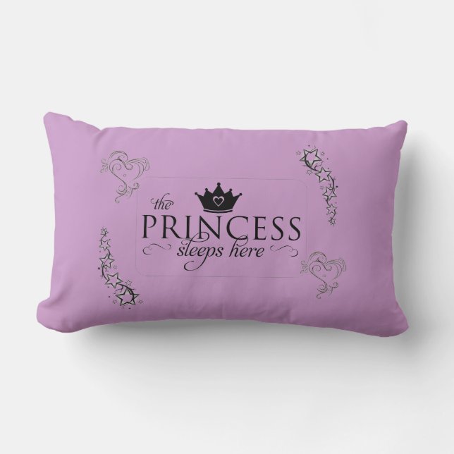 Rectangle Le coussin de princesse Sleeps Here (Recto)