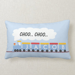 Rectangle Les enfants ont personnalisé le coussin de train