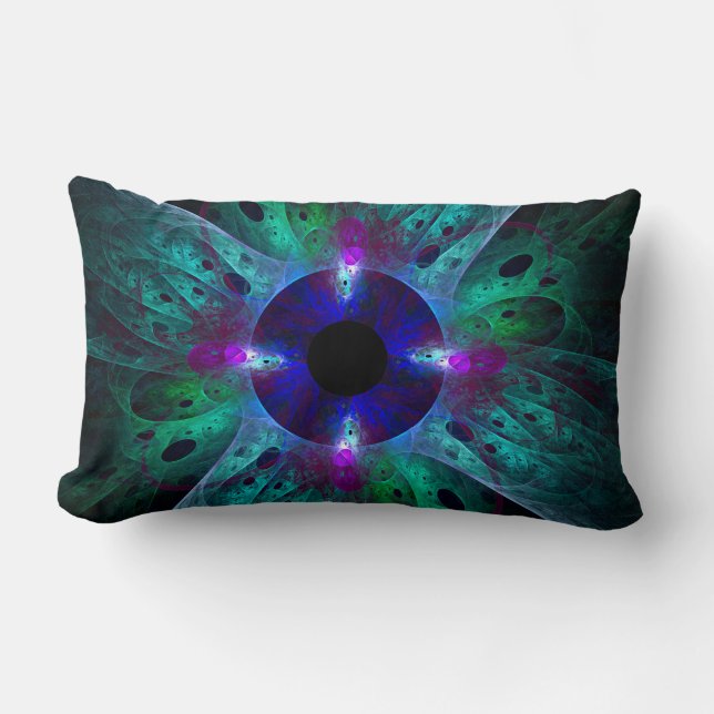 Rectangle L'oeil Abstrait Lumbar Coussin (Recto)