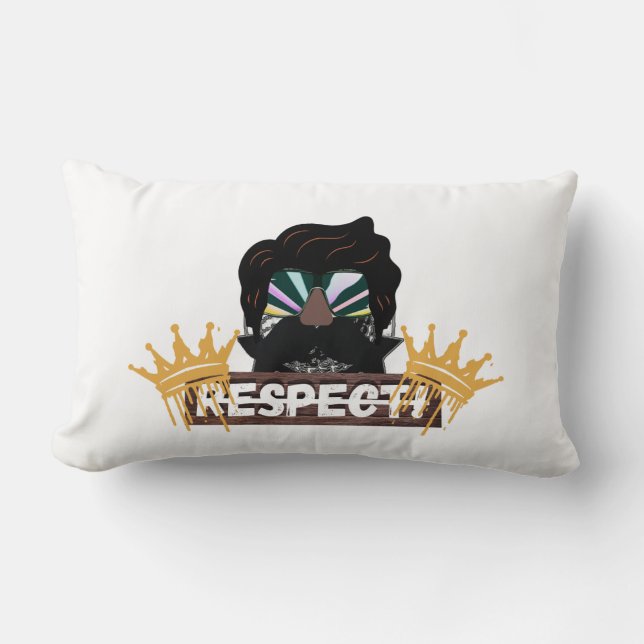 Rectangle Logo DJ élégant Lumbar Coussin - Décor moderne (Recto)