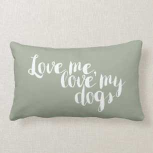 Rectangle Love Me Love My Dogs - coussin
